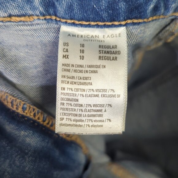 American Eagle Jeans Women's 10 Blue Super Hi-Rise Flare Denim - Picture 11 of 12